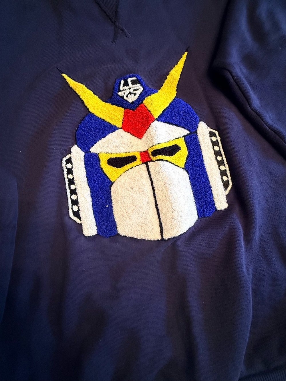 LC23 Gundam Robot Chenille Patch Sweatshirt Pullover.